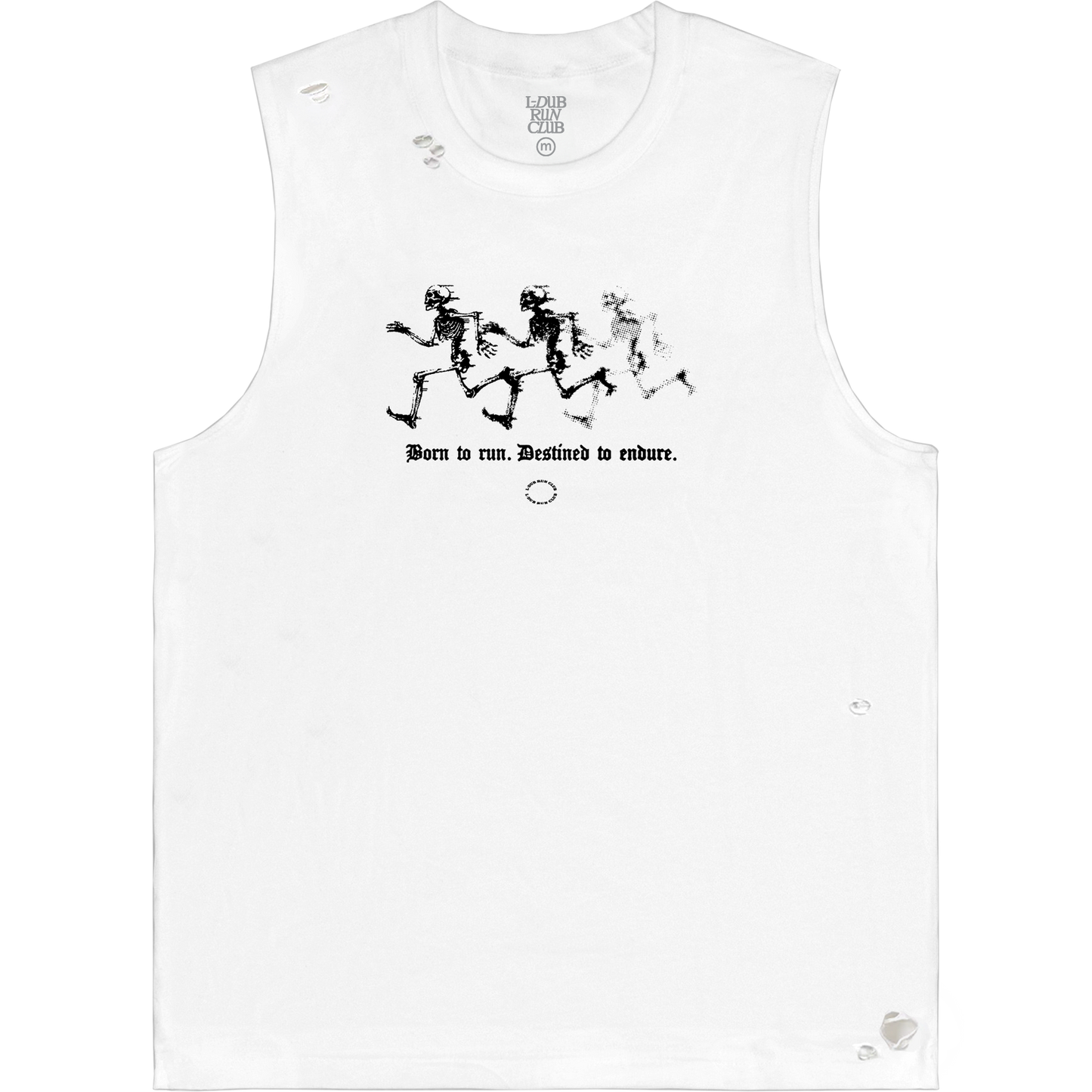 ENDURE DISTRESSED SLEEVELESS T-SHIRT